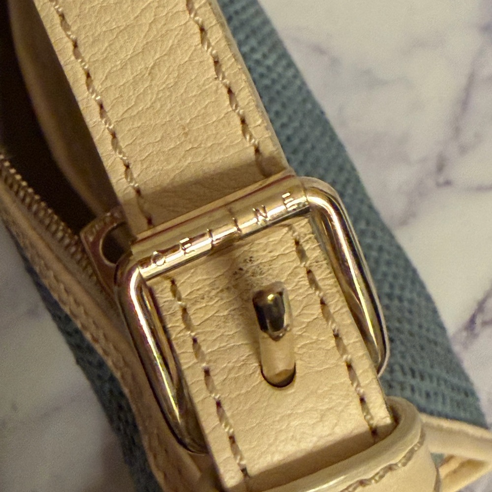Authentic Celine Blue Raffia and Tan Bag - Picture 4 of 9